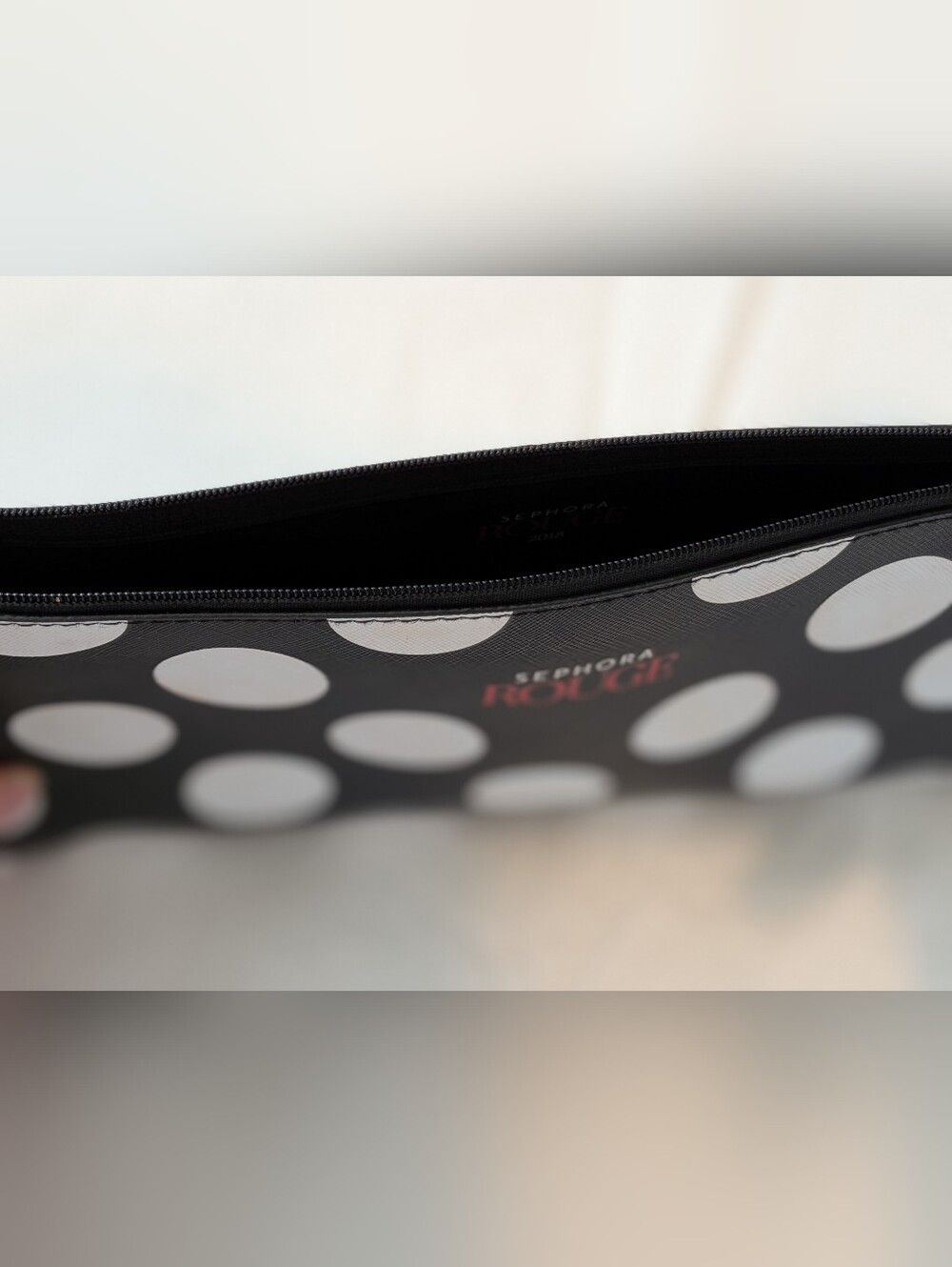 Sephora Black and White Polka Dot Cosmetic Pouch - Picture 4 of 6